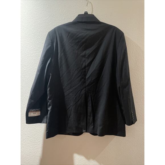 Joseph & Feiss Mens Solid Black Blazer Executive Fit Wool Size 44R - Picture 4 of 5